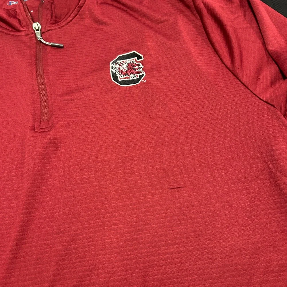 Champion South Carolina Gamecocks Quarter Zip Pullover Mens 2XL Maroon Garnet